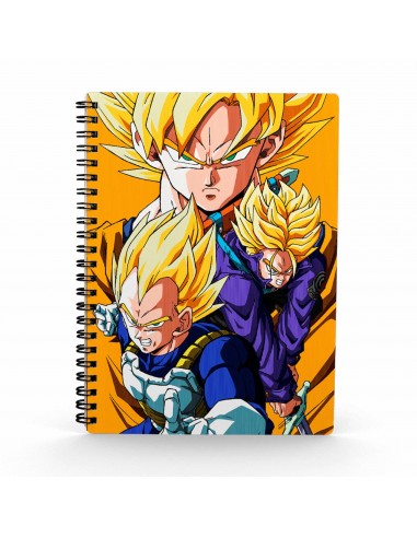 Libreta efecto 3d saiyans dragon ball