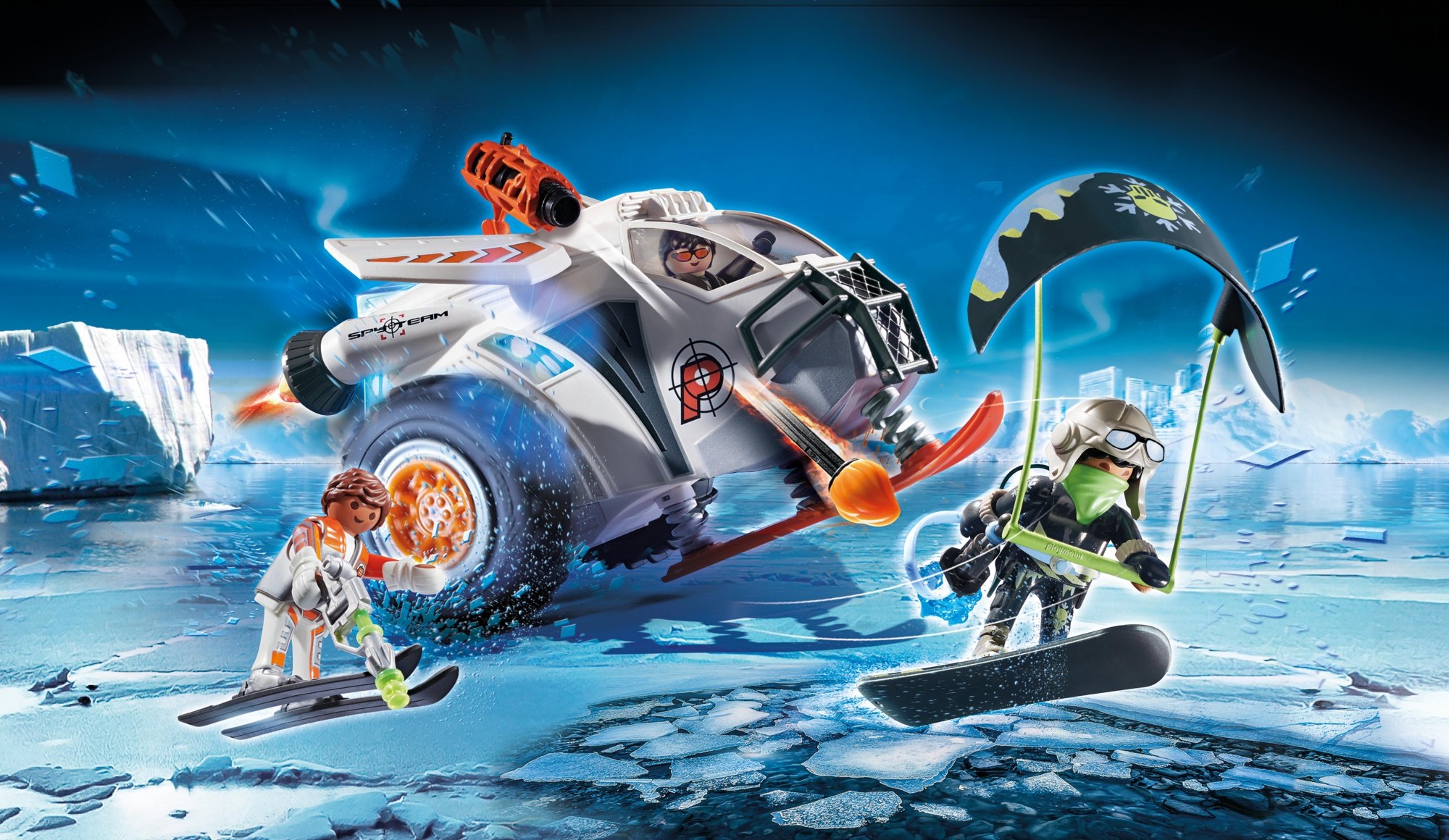 Playmobil espias spy team planeador nieve