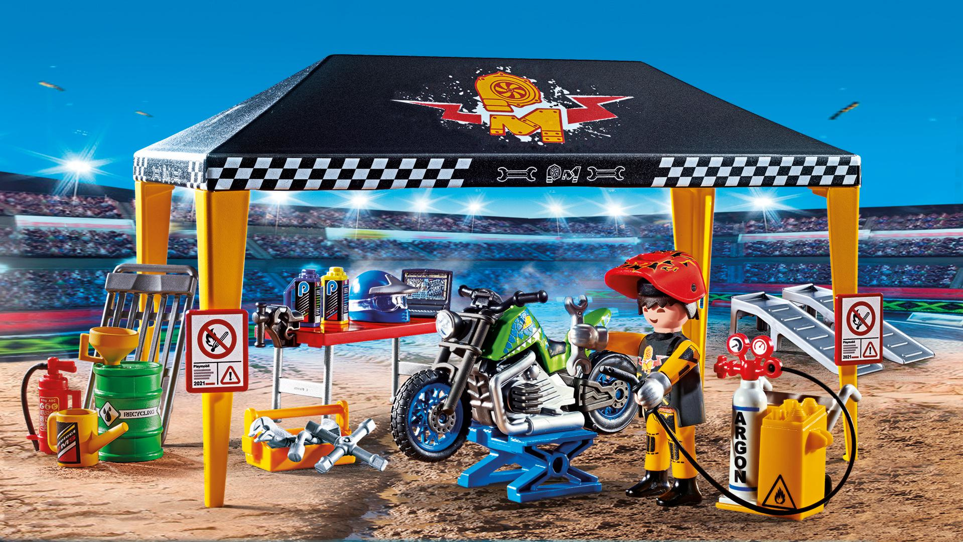 Playmobil stuntshow tienda taller