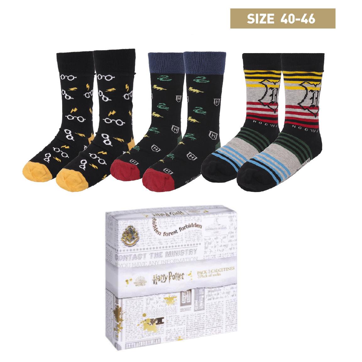 Pack calcetines 3 piezas harry potter