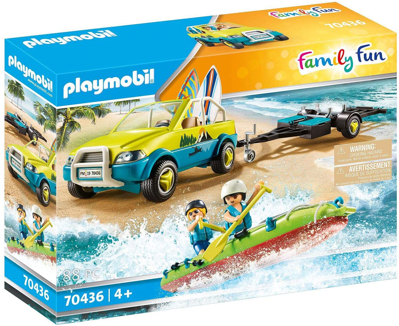 Playmobil coche playa con canoa