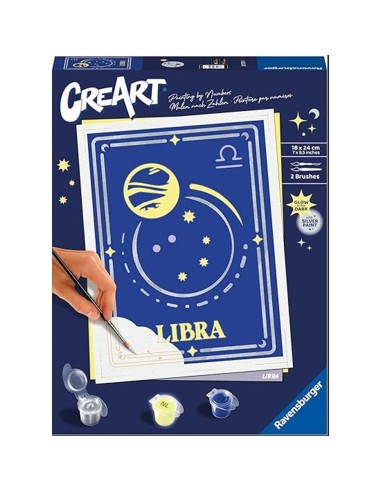 Kit para pintar con números ravensburger creart serie trend d zodiac: libra