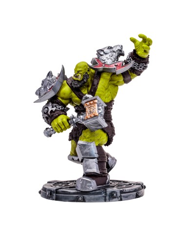 Figura mcfarlane toys world of warcraft orc warrior & orc shaman rare 15cm