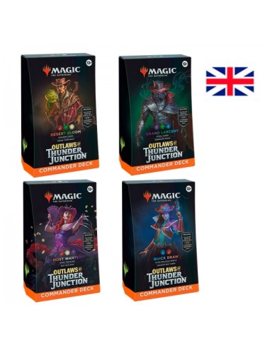 Juego de cartas magic the gathering outlaws of thunder junction mazos de commander caja inglés 1 unidad aleatoria