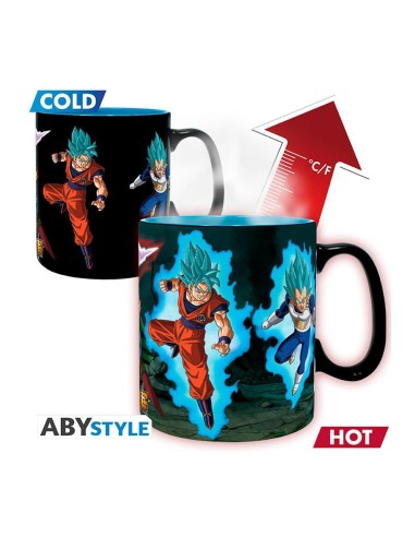 Taza abystyle dragon ball super saiyans vs black 460 ml