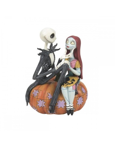 Figuera enesco disney pesadilla antes de navidad jack y sally en calabaza