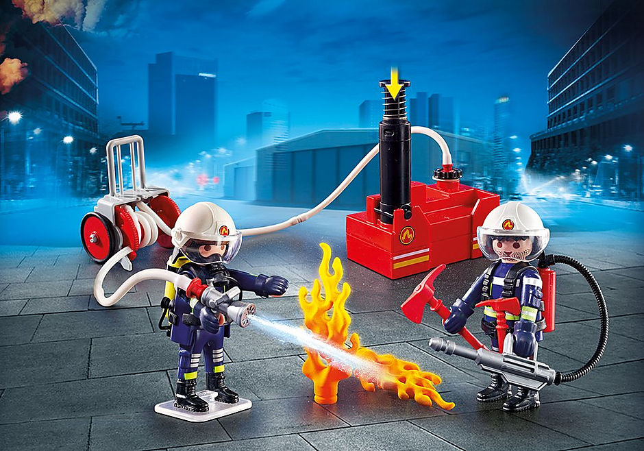 Playmobil ciudad accion -  bomberos con