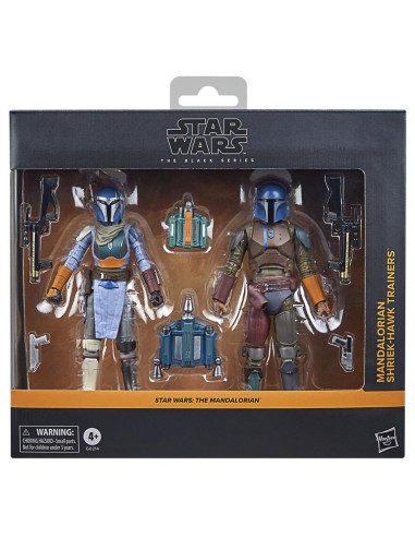 Set 2 figuras hasbro star wars the black series the mandalorian shriek -  hawk trainers