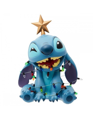 Figura enesco disney stitch luces navideñas