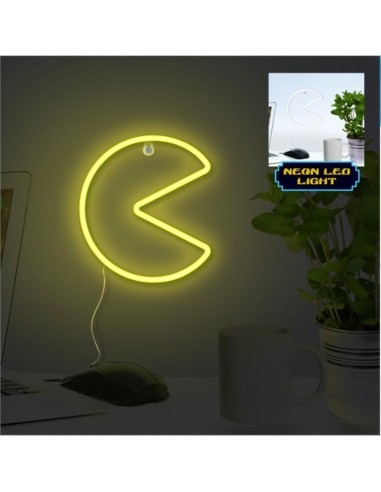 Lámpara de pared paladone pac - man luz led neon