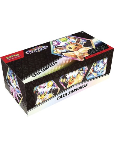 Juego de cartas pokemon tcg caja sorpresa evoluciones prismaticas sv8.5 español