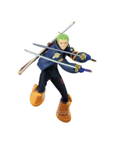 Figura banpresto one piece battle record collection roronoa zoro 16cm