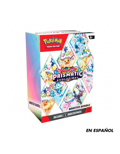 Juego de cartas pokemon tcg sv8.5 scarlet & violet - prismatic evolutions booster bundle español