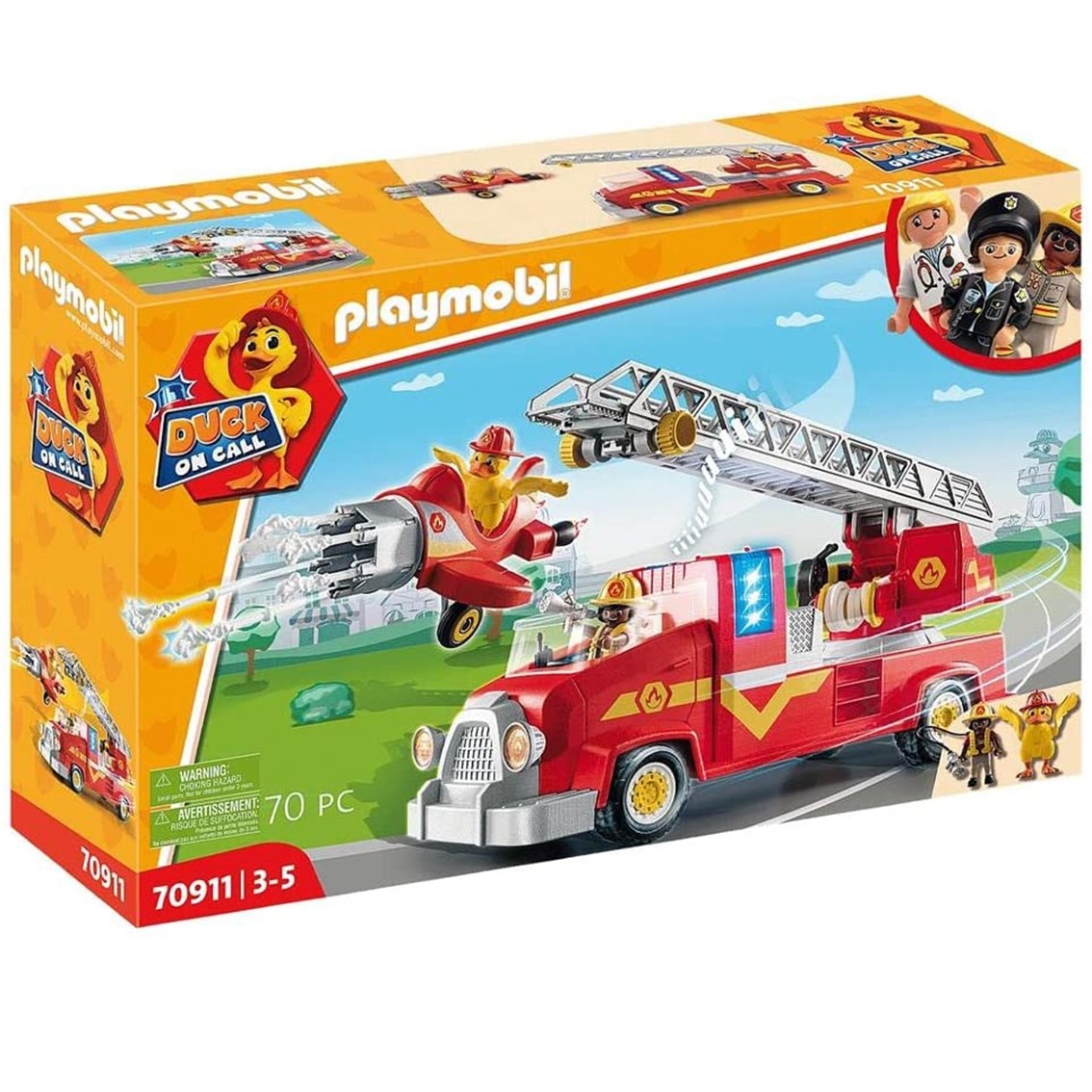 Playmobil duck on call camion bomberos