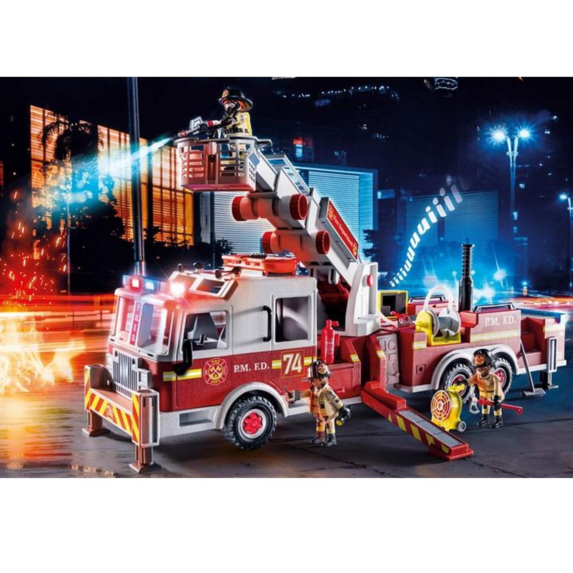 Playmobil vehiculos rescate: camion bomberos con