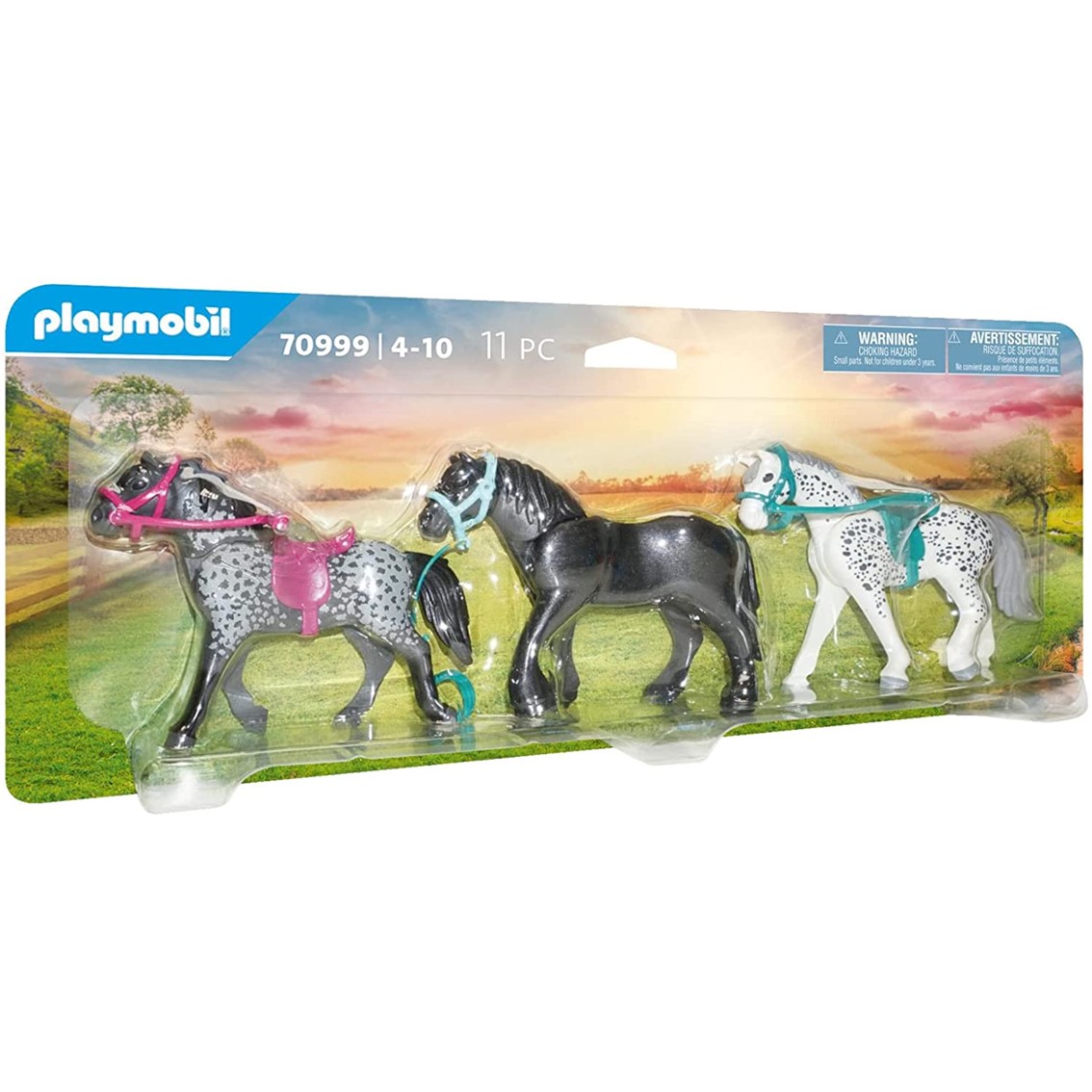 Playmobil 3 caballos: frison knabstrupper &