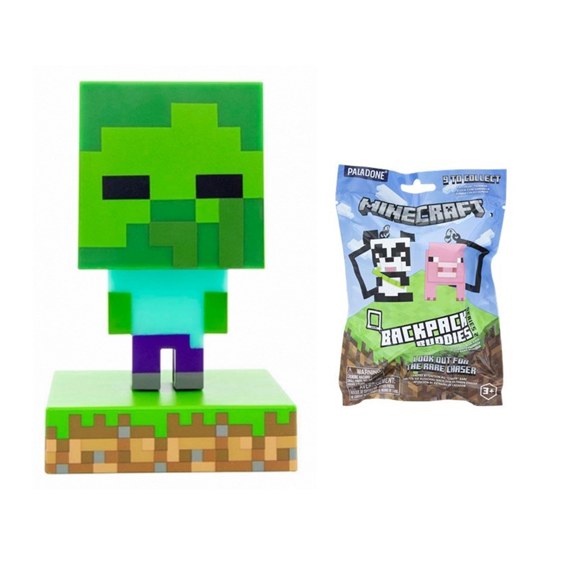 Pack minecraft lámpara zombie + figura