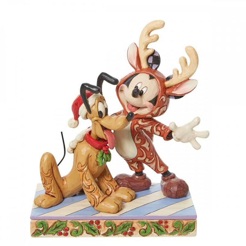 Figura enesco disney mickey & pluto